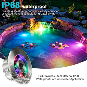 <span class=keywords><strong>Luci</strong></span> LED Subacquee IP68 con Ingresso 12V per Applicazioni Subacquee, Paesaggistica, SPA, Fontane e Piscine, in Acciaio Inox Bianco e Blu - Product Image 6