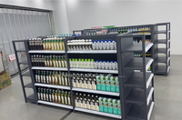 Étagères de supermarché en métal robustes, amovibles et assemblables pour le stockage et la présentation en magasin de détail et d'alimentation