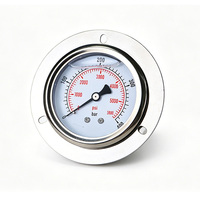 63mm 400 Bar 5800 Psi Pressure Gauge, Stainless Steel Panel Mount Hydraulic Manometer with Flange