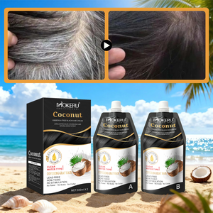 Crema Colorante per Capelli Nera al Cocco MOKERU all'Ingrosso, Senza Ammoniaca, Tipo Liquido Trasparente, Non Macchia la Pelle, Colorazione Naturale per Capelli Neri - Product Image 3