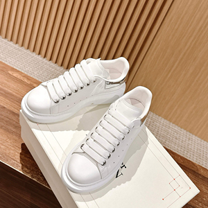 Sneakers di Design in Vera Pelle con Lacci, <span class=keywords><strong>Scarpe</strong></span> da Corsa Bianche di Alta Qualità con Plateau per Primavera Estate, Confezione per Dropshipping - Product Image 1