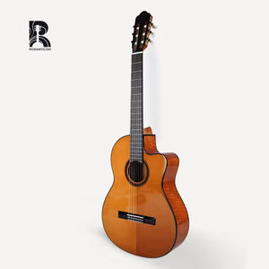 ZY-STC06 qualité <span class=keywords><strong>Flamenco</strong></span> espagnol classique 4/4 taille solide basse guitare 39 pouces Phoenix bois palissandre érable dos/côté ébène OEM - Product Image 1