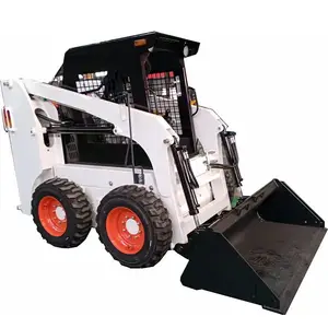 China 4 In 1 Bucket Mini Skid Steers Compact Utility Loaders Earthmoving Machinery Tracked Skid Steer Loader