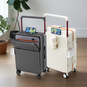 Valise moderne à code, avec poignée large, ouverture frontale, mécanisme rotatif, roulettes pivotantes et compartiment pour <span class=keywords><strong>bagage</strong></span> à main - Product Image 3