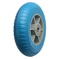 Roue plate anti-crevaison 260x85mm, roue de chariot solide en mousse PU anti-crevaison de 10 pouces