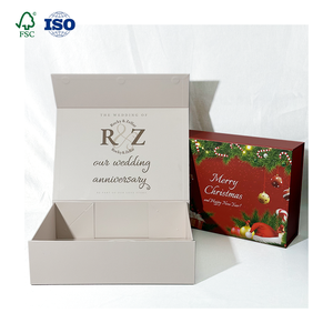 Tùy Chỉnh Giáng Sinh <span class=keywords><strong>Hamper</strong></span> Hộp Lễ Hội Món Quà Bất Ngờ Ribbon Từ Cứng Nghệ Thuật Giấy Quà Tặng Bao Bì Hộp - Product Image 3