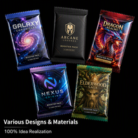 Enveloppe d'emballage en plastique pour paquet de boosters TCG, impression en héliogravure, logo personnalisé, résistant à l'humidité, recyclable, BOPP/VMCPP, sécurité