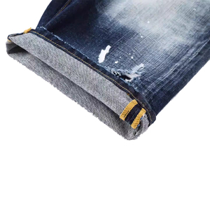 Shorts Vaqueros de Mezclilla para Hombre, Cintura Media, con Botones, Elásticos, Cinco Bolsillos, con Efecto Desgastado, Roto, Parchado, Lavado al Agua y Decolorado - Product Image 4