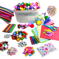 Kit d'activités créatives pour enfants : Boîte de rangement portable à grande ouverture pour matériaux de bricolage variés, idéal pour les tout-petits et les activités manuelles