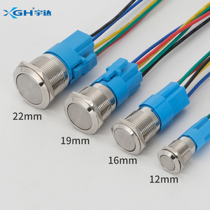 Chiều dài tùy chỉnh kim loại tự khóa tự đặt lại IP67 nút đồng thau chuyển đổi 1no1nc/2NO/2NC kết hợp 250V Điện áp tối đa <span class=keywords><strong>22mm</strong></span> - Product Image 2