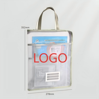 Sac à main en maille transparente à fermeture éclair en forme de L A3/A4 Grande ouverture pour les devoirs Tutoriel pour les élèves du primaire et du secondaire