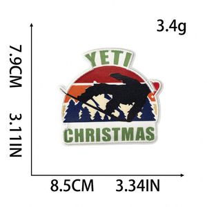 Parche Bordado Termoadhesivo de Color Verde con Diseño de Bigfoot Adventure para Ropa, Sombreros y Bolsos - Product Image 5