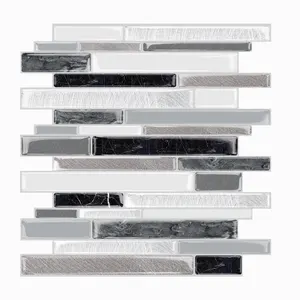 2021 Cao Cấp Peel Và Stick Tile Backsplash Arabesque Tự Dính 3d Vinyl Mosaic Tường Sticker Trên Backsplash Cho