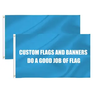 Spanduk bendera iklan dekorasi produsen 3*5 kaki bendera kustom polos sublimasi