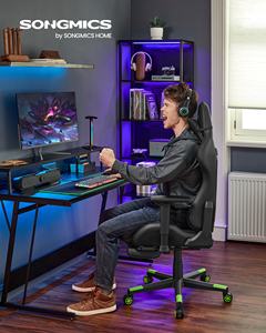 <span class=keywords><strong>Silla</strong></span> de oficina ergonómica <span class=keywords><strong>SONGMICS</strong></span> con reposabrazos de respaldo alto, reposapiés, <span class=keywords><strong>silla</strong></span> para juegos de ordenador de carreras - Product Image 2