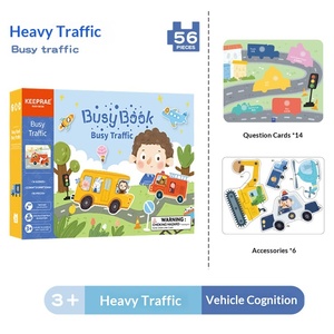 Puzzle Educativo Montessori in Legno CE, Giochi con Adesivi Riutilizzabili, Libro Silenzioso in Feltro, Giocattoli Dinosauro per l'Apprendimento Precoce dei Bambini - Product Image 1