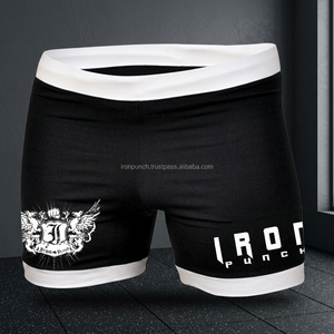กางเกงมวย MMA ยูนิเซ็กซ์ ไซส์โปร สำหรับศิลปะการต่อสู้แบบ Vale Tudo พร้อมเชือกผูกเอว ผลิตจากโพลีเอสเตอร์ รับสกรีนโลโก้-แบรนด์ IRON PUNCH - Product Image 3