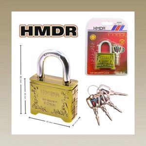 Serrure de porte extérieure en alliage de zinc massif antirouille Cadenas antivol Type Mindy avec clé pour armoires de dortoir et d'entrepôt - Product Image 5