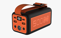 Batterie externe haute capacité 50000mAh PD22.5W à charge rapide avec câbles intégrés, lumière LED, batterie externe portable, plusieurs ports de sortie