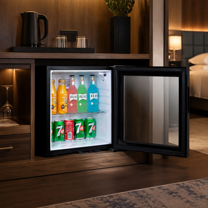 Silent 30L Semiconductor <strong>Mini</strong> Bar with Glass Door for Hotel Guest Room Beverage <strong>Cooler</strong> - Product Image 1