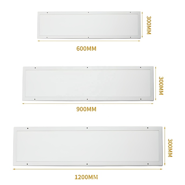 6000K Modern Aluminum LED Panel Light 300x1200mm Dimmable Purification Lamp with CRI90 IP44 for Lab Hospital Workshop Use