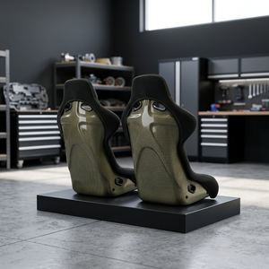 Siège de course premium SSCUS APEX-KEV en tissu Kevlar léger, sport, baquet complet, dossier fixe, durable, ajustement universel - Product Image 1