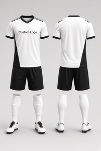 Custom Mustard Yellow Brown Panel Soccer Kit Full Set Jersey Shorts <b>Socks</b> Football Uniform - Product Image 2