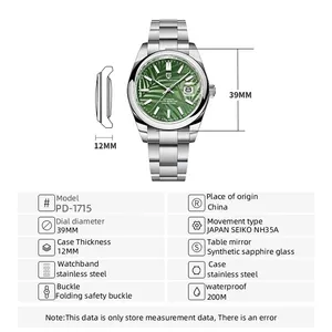 <span class=keywords><strong>PAGANI</strong></span> DESIGN — montre-bracelet mécanique et automatique pour homme, DESIGN feuille de palmier, miroir en saphir, nouvelle collection, 39MM, <span class=keywords><strong>NH35A</strong></span> - Product Image 2