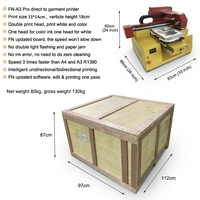 Printer DTG Digital A3 Pro Fninkjet Otomatis Bersihkan Sendiri Grosir, Printer Tekstil Pakaian Kaos Langsung, Double Printheads 4sqm/H