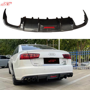 Aileron arrière en fibre de carbone de style KB avec lumière LED pour <span class=keywords><strong>Audi</strong></span> <span class=keywords><strong>A6</strong></span> C7.5, diffuseur de pare-chocs arrière, kit carrosserie 2016-18 - Product Image 1