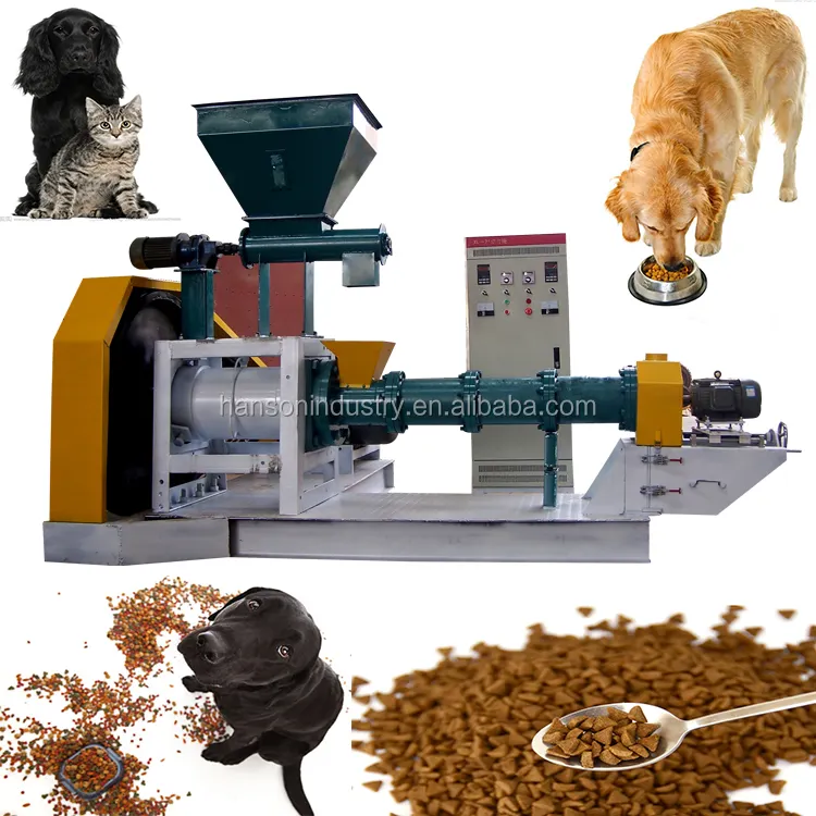 เครื่องอัดรีดอาหารเม็ดสำหรับอาหารสัตว์เลี้ยงเครื่องผลิตอาหารแมวแบบแห้งสำหรับสุนัข