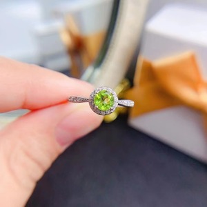 Vente chaude Bon <span class=keywords><strong>Prix</strong></span> 3 Pièces De Mariage Personnalisé S925 En <span class=keywords><strong>Argent</strong></span> Sterling Vintage Dainty Naturel Diopside Anneaux Ensemble - Product Image 4