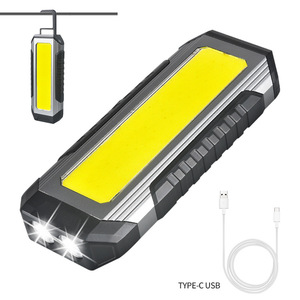 Cob Working Light Rechargeable Type C Usb Portable Aluminum Alloy Black Led Work <b>Lamp</b> For Car Repair Inspection - Product Image 1