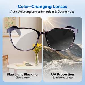 Gafas Inteligentes KWENRUN AI con Marco Cuadrado Color Carey, Lentes Fotocromáticas, GPS Integrado y Batería de Polímero de Litio para Hombre y Mujer - Product Image 6