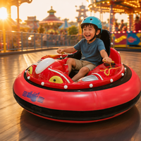 Voiture tamponneuse gonflable pour enfants, design dessin animé, avec moteurs 250W, FRP épaissi et capacité de charge de 130 kg, pour parcs d'attractions intérieurs et extérieurs