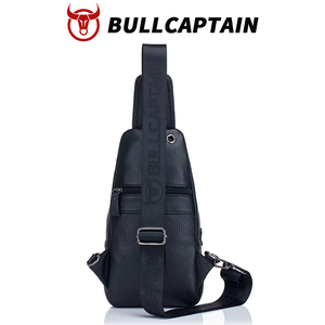 BULL CAPTAIN - Bolsa de Pecho y Bandolera de Cuero Vacuno Genuino, Estilo Vintage, con Cierre de Cremallera, para Hombre, Logotipo Personalizado OEM - Product Image 6
