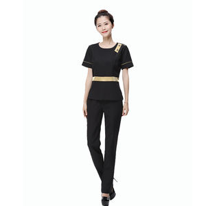 Venta al por mayor de alta calidad de estilo español ropa de trabajo de manga corta de salón de belleza uniforme de esteticista uniforme de Spa uniforme de las mujeres - Product Image 1