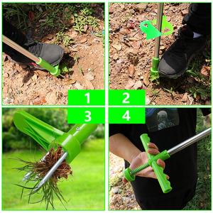 Attrezzo per Rimozione Radici, Estrattore di Erbacce Manuale Portatile da Giardino con Manico Lungo in Alluminio - Product Image 4