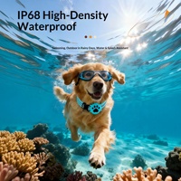 Collier intelligent pour animaux de compagnie avec GPS, compatible iOS et Android, Bluetooth 5.0, anti-perte, étanche IP68, alarme de suivi, positionnement à distance, batterie