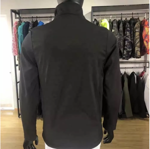 Áo khoác mềm mại chống thấm nước, chống gió màu đen dành cho nam với logo tùy chỉnh, giá gốc nhà máy, chất liệu phản quang - Product Image 3