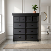 Armoire Premium à 10 Tiroirs – Meuble de Rangement Robuste en Radiata/MDF avec Poignées Métalliques pour Chambres Spacieuses et Hôtels