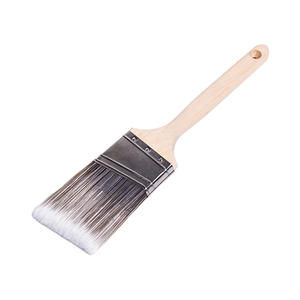 Brocha Plana para Pintar de 50 mm con Cerdas de Fibra Química, Mango de Madera, Grado Industrial, Color Gris Plateado - Product Image 1