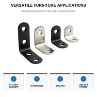 Support d'angle en métal en forme de L pour meubles, fixation pour canapé, lit, étagères de garage, support de table en bois 40x40mm