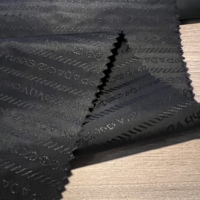 Tissu Jacquard 100% Nylon à Rayures Horizontales Abstraites et Motif Lettres pour Vestes, Sacs et Vêtements
