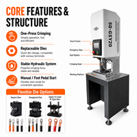 Machine à sertir hydraulique SQ-GSY20 20T 2,5-180 mm² avec réglage automatique des matrices par écran tactile pour le sertissage de cosses de câbles et de bornes robustes