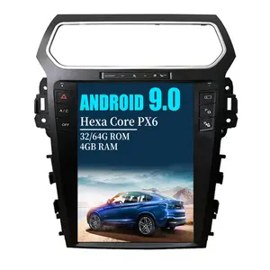 Venta caliente pantalla táctil portátil reproductor de dvd del coche android para Ford Explorer 2011 + navegación gps radio