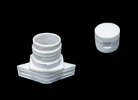 Bouchon à bec verseur en plastique 16 mm avec couvercle à charnière pour emballages de lotions, crèmes, shampoings et produits de soin personnel