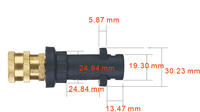 Adaptateur de pistolet de lavage de voiture à pression, adaptateur à connexion rapide pour raccord de la série K