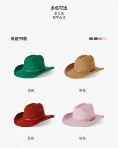 Western Retro Cowboy <b>Hat</b> Women New Arrival Ethnic Jazz Style Cowboy <b>Hat</b> with Belt - Product Image 4