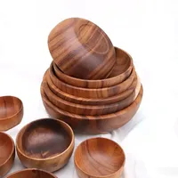 Bols en bois, bols à mélanger empilables, bols à salade en bois naturel, différentes tailles, gain de place, fournisseur en gros